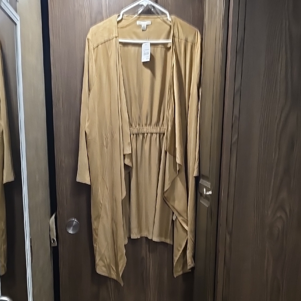 Cato Tan Open Front Cardigan